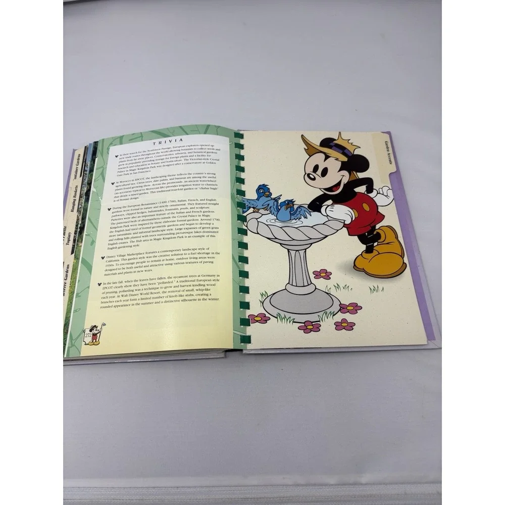 Vintage 90s Disney's Gardening MICKEY Mouse 1st Edition Hardcover Spiral Binding